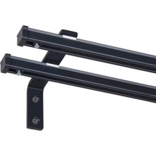 İzen Ikili Metal Rustik (120MM) Metal L Duvar Montaj Ayaklı (19MM) Alüminyum Perde Ray Takımı