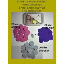 Normadia 25MM Pododisk Başlık +60 Tek Kullanım Zımpara Seti, Törpü ve Pedikür Için