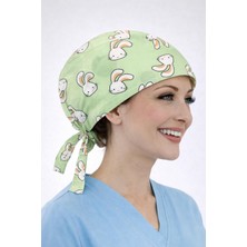 Dr. Mitra Cerrahi Bone Medikal Doktor Hemşire Hastane Bonesi Unisex -Tavşan Desen