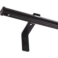 İzen Tekli Metal Rustik (90MM) Metal L Duvar Montaj Ayaklı (19MM) Alüminyum Perde Ray Takımı