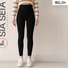 Belpa Sıla Sella Fitilli Yüksek Bel Spor Tayt