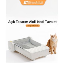 Ubpet Ucat C31 Açık Tasarımlı Akıllı Otomatik Kedi Tuvaleti | Mobil Uygulama Kontrollü, Otomatik Temizleme, 38 Db Sessiz