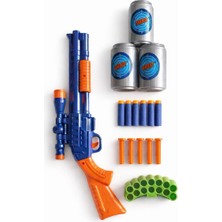 Akar Oyuncak Sünger Mermi Atan Tüfek Seti Labutlu