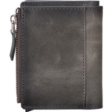 Gp Iguana Deri Cüzdan ve Kartlık, Mekanizmalı, 10 Adet Kart Bölmeli, Efektli Gri