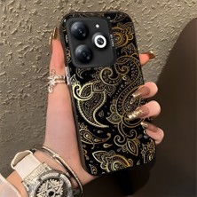 HONTINGA Infinix Smart 8 ile Uyumlu Kılıfı Silikon Kenar Sert Arka Düşüme Önleyici Basitlik Anti Düşme Kamera Korumali Klasik Desen Telefon Kılıfı Kadın ve Erkek Için Uygundur K1-0630