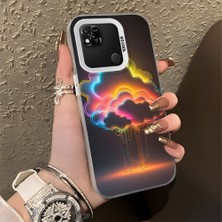 HONTINGA Xiaomi Redmi 9c ile Uyumlu Kılıfı Silikon Kenar Sert Arka Düşüme Önleyici Basitlik Anti Düşme Kamera Korumali Gökkuşağı Desen Telefon Kılıfı Kadın ve Erkek Için Uygundur K1-0627