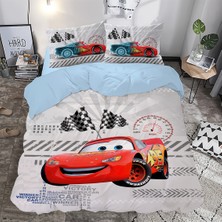 Hediyechy Şimşek Mcqueen Temalı Çift Kişilik Nevresim Takımı