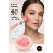 MUJGAN Tekli Kalp Şekilli Yoğun Pigmentli Blusher Allık No:3