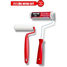 Trend Ak Home 2’li Lüks Boyacı Seti | 15 cm Mikrofiber Kumaş Rulo + 10 cm Moher Kadife Rulo - Lüks ve Dayanıklı