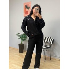 Stelol Kadın Iki Iplik Kumaş Pul ve Fermuar Detaylı Ikili Takım