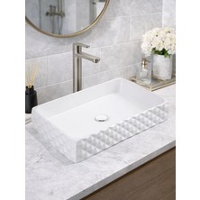 Fualora Seramik Çanak Lavabo Batarya Deliksiz 60*34*12 cm