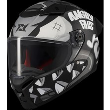 Axxis Fenix Angry Face B2 Mat Siyah Gri