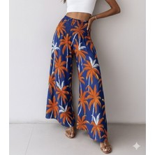 Stelol Kadın Yüksek Bel Lastikli Desenli Süprem Pantolon