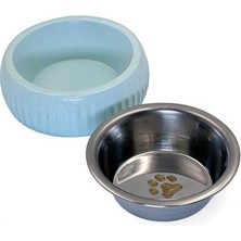 DS LLC Ieg™ Mikopet Organik Seramik Mama Kabı Mavi DSLLCRS-ETIEG34