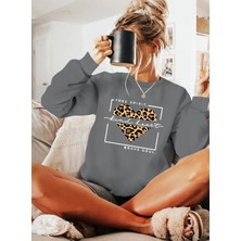 Stelol Kadın Uzun Kollu Bisiklet Yaka Desenli Viskon Iki Iplik Bluz