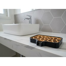 Casey Store Banyo ve Mutfak Için Dekoratif Sabun Tutucu - Modern Voronoi Tasarım Iki Parçalı Sabunluk