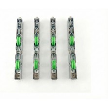 Hayke Cam Balkon Alt Teker 4’lü Set – Çift Rulmanlı Metal Gövde Yeşil Teker