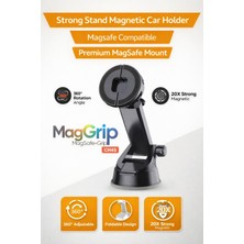 Montbell Magsafe Uyumlu Manyetik + Kıskaçlı Ayarlanabilir Tripod Tipi Araç Içi Telefon Tutucu | 360° Döner