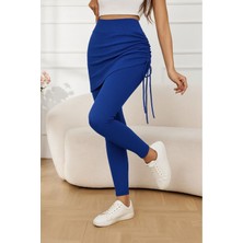 Stelol Kadın Yüksek Bel Yandan Büzgülü Alttan Uzun Kaşkorse Tayt Etek