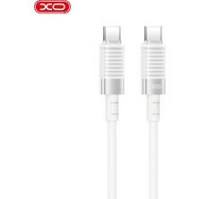 Xo NB-Q282B 60W Pd Hızlı Şarj Kablosu Type-C To Type-C Soft Dayanıklı Silikon Kopmaz Data Kablosu