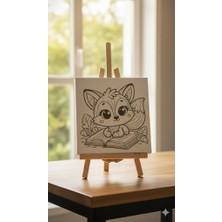 Toleys Boyama Seti Kitap Okuyan Kedi