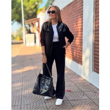 Stelol Kadın Iki Iplik Kumaş Pul ve Fermuar Detaylı Ikili Takım