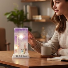 Keyfim Shop Kişiye Özel Romantik Sevgililer Tasarımlı Sokak Lambası Kar Küresi