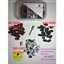 Normadia 60 Adet Çok Renkli Kalıcı Oje ve Protez Tırnak Çıkartma Freze Ucu Seti