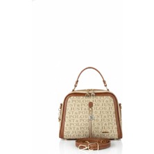 Pratik ve Şık Çok Bölmeli Tasarım - Just Polo Kadın Çantası 2057 Kum Taba