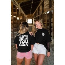 Stelol Bisiklet Yaka Kısa Kol Baskılı T-Shirt - Siyah