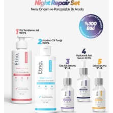 Etna Pharma Night Repair Set 5’li – Retinol, Hyaluronik Asit ve Leke Karşıtı Bakım