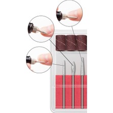 Normadia 3'lü Kütikül Törpü Makinesi Ucu Seti, Nail Drill Freze, Manikür & Pedikür