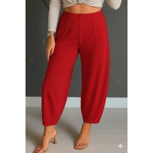 Stelol Kadın Yüksek Bel Krep Pantolon