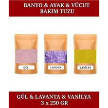 Normadia Gül, Lavanta ve Vanilya Aromalı Banyo ve Cilt Bakım Tuzu 3X250G