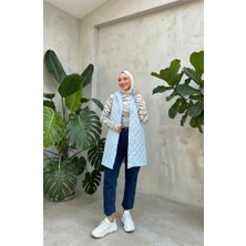Sefa Merve Çıtçıtlı Kapitone Yelek 71150-05 Bebek Mavisi