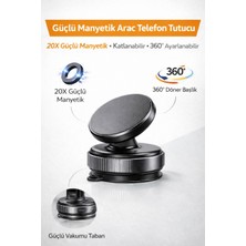 Montbell Manyetik Vakumlu Araç Içi Telefon Tutucu – Magsafe Uyumlu, 360° Döner Başlık, Güçlü Mıknatıslı Cam & Göğüs Tutucu