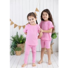Şehrazat Handmade Tasarım Alt Üst Pamuklu Çocuk Takım (Tişört-Uzun Tayt)