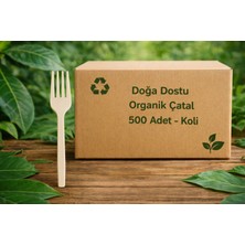 Ekolojik Ambalaj Doğa Dostu Organik Mısır Nişastası Çatal 500 Adet - Koli