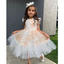 Lunas Tekstil Tokalı Pullu Tüylü Elbıse