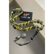 Alpaka Püsküllü Sarı/mercan/yeşil Sürmeli Sıkma Toz Kehribar Erkek Tesbih