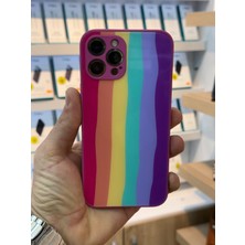 Aplus Iphone 12 Pro Max 6 Renkli Gökkuşağı Desenli Lens Korumalı Şık Tasarımlı Kılıf