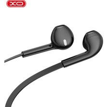 Xo EP68 3.5mm Jack Aux Girişli Mikrofonlu Ses Kontrol Multimedya Tuşlu Yassı Silikon Kablolu Kulaklık