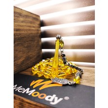 Alpaka Püsküllü Zar Sıkma Toz Kehribar Erkek Tesbih