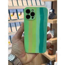 Aplus Iphone 12 Pro Max 6 Renkli Gökkuşağı Desenli Lens Korumalı Şık Tasarımlı Kılıf