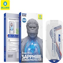 Blueo iPhone 17 Pro Max Uyumlu | 9 Mohs Sertlikte Uygulama Aparatlı %99.99 Orijinal Safir Ekran Koruyucu