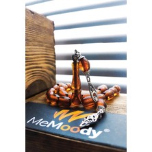 Alpaka Püsküllü Kahve Sürmeli Sıkma Toz Kehribar Erkek Tesbih