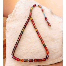 İnan Tesbih Full Kesme Ateşi Kehribar Usta Işi Tesbih (Bilek Boy)