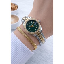 Tom Jones Çelik Kordon 2 Yıl Garantili 3 Atm Suya Dayanıklı Kadın Kol Saati+Bileklik BTJ.10021.4