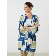 Lc Waikiki Yeni Sezon Şal Yaka Desenli Oversize Kadın Kimono