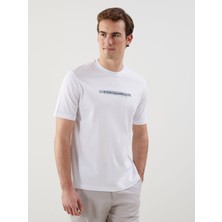 Lc Waikiki Yeni Sezon Bisiklet Yaka Baskılı Penye Erkek Tişört